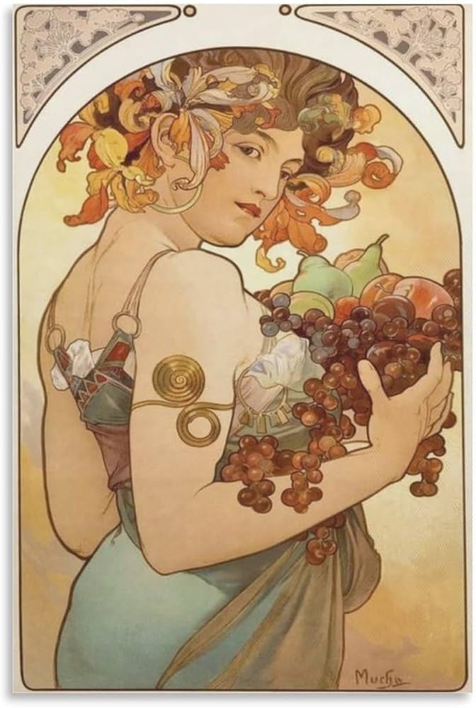 Mucha アルフォンス・ミュシャ フルーツ 果物 リトグラフ アール